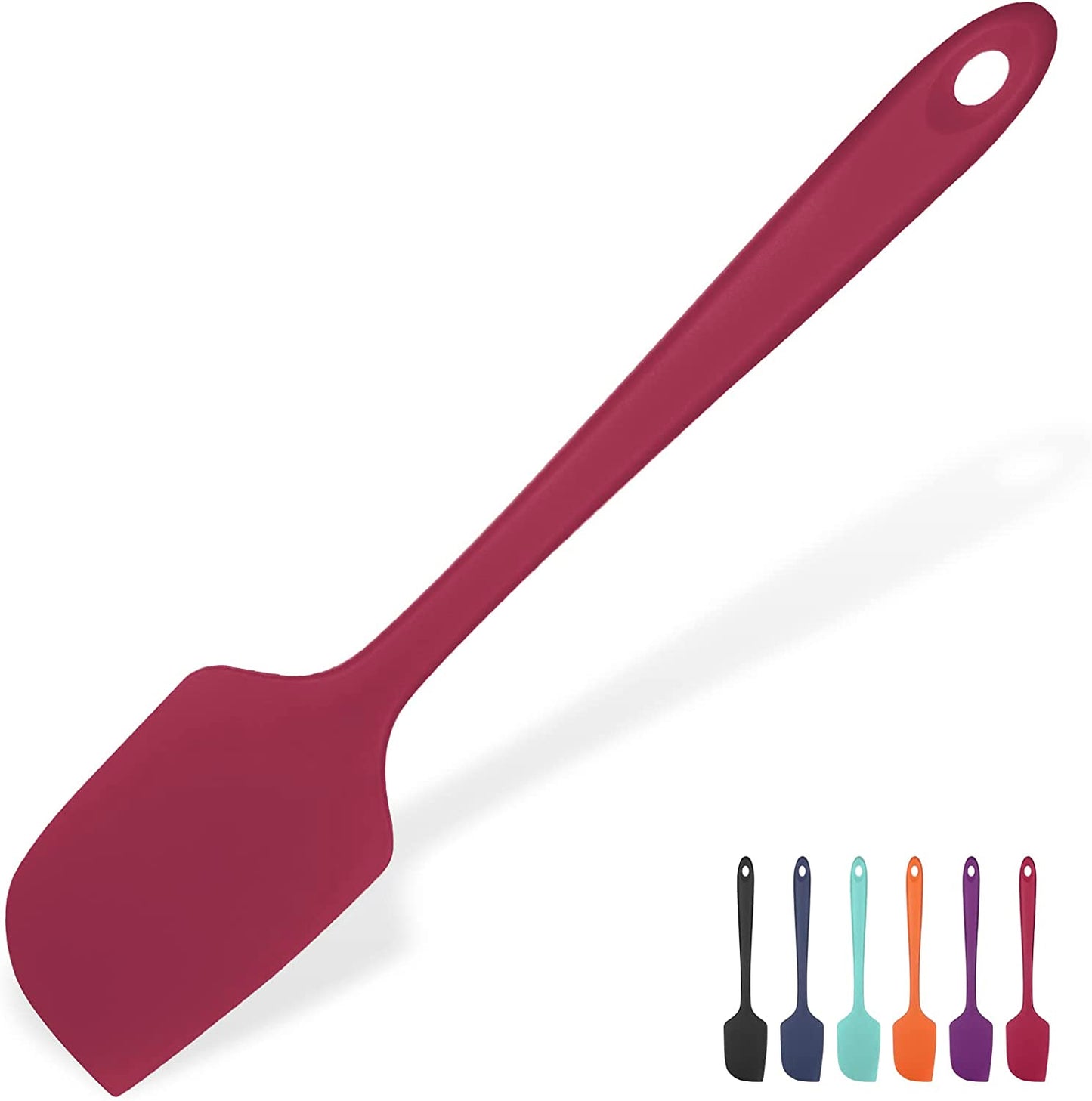 Heat Resistant Silicone Large Spatula: U-Taste 600ºF High Heat Flexible 11.38in Silicon Mixing Stirring Cooking Scraping Baking Bowl Scraper Seamless Spreader for Kitchen Nonstick Cookware