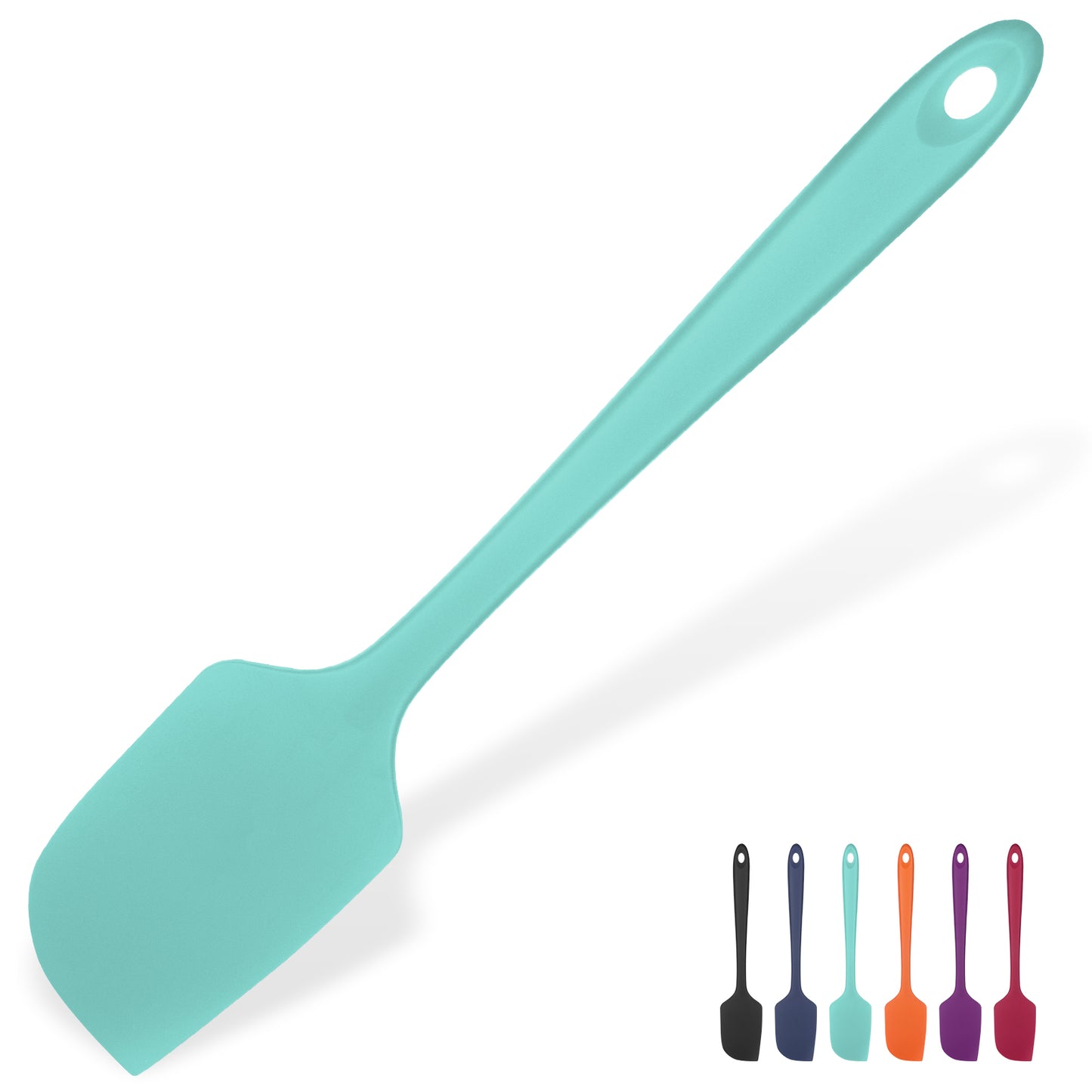 Heat Resistant Silicone Large Spatula: U-Taste 600ºF High Heat Flexible 11.38in Silicon Mixing Stirring Cooking Scraping Baking Bowl Scraper Seamless Spreader for Kitchen Nonstick Cookware