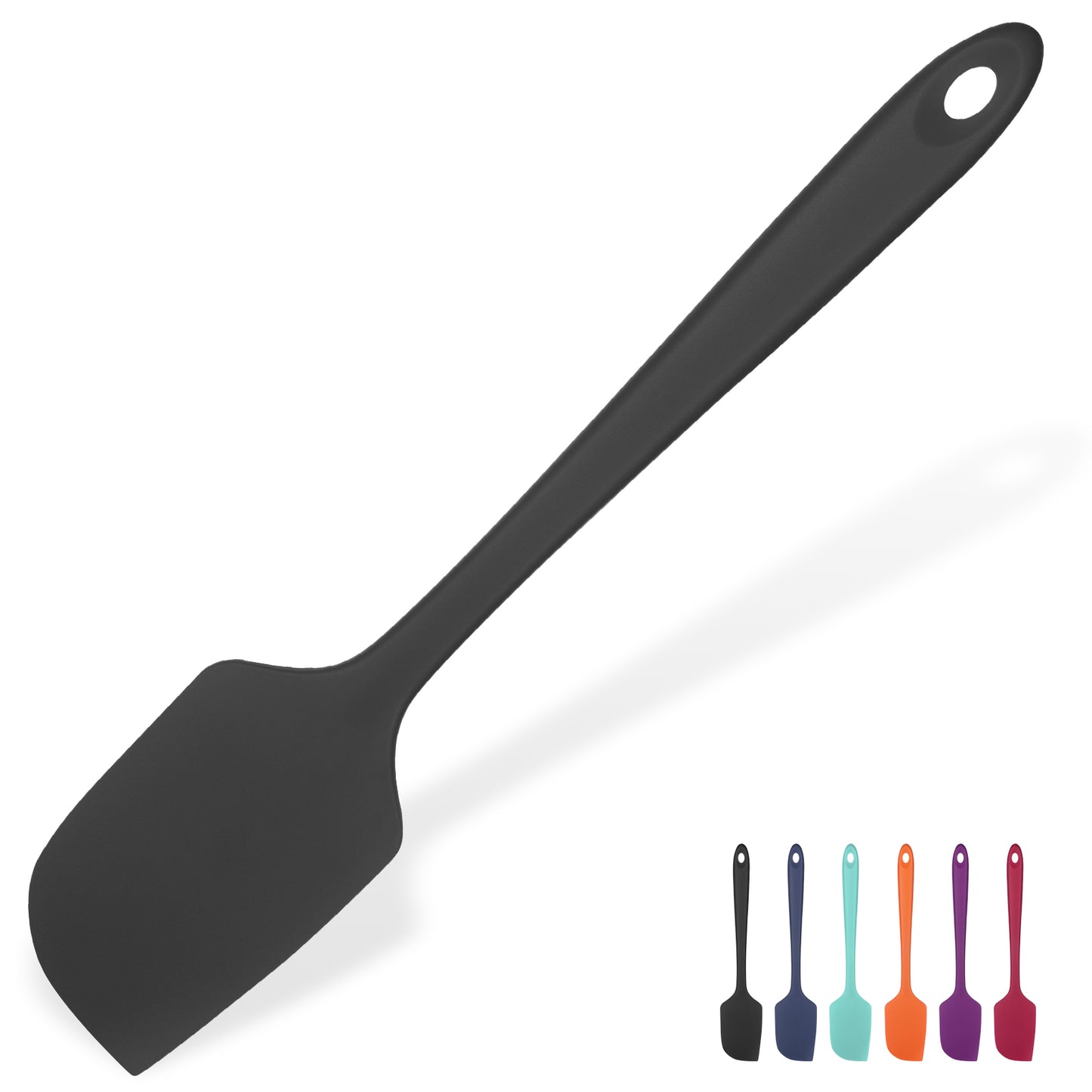 Heat Resistant Silicone Large Spatula: U-Taste 600ºF High Heat Flexible 11.38in Silicon Mixing Stirring Cooking Scraping Baking Bowl Scraper Seamless Spreader for Kitchen Nonstick Cookware