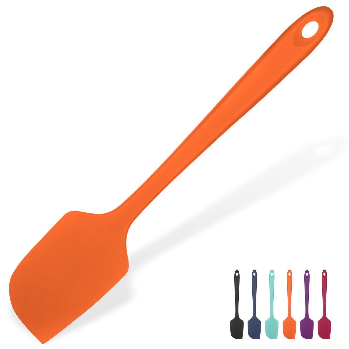 Heat Resistant Silicone Large Spatula: U-Taste 600ºF High Heat Flexible 11.38in Silicon Mixing Stirring Cooking Scraping Baking Bowl Scraper Seamless Spreader for Kitchen Nonstick Cookware