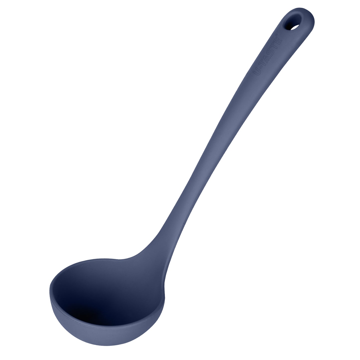 2.6oz Small Silicone Soup Ladle: U-Taste 600ºF Heat Resistant Non-Stick Kitchen Deep Serving Spoon, Soft Cooking Utensil with Non-Slip Solid Handle for Mixing Sauce Stew Gravy