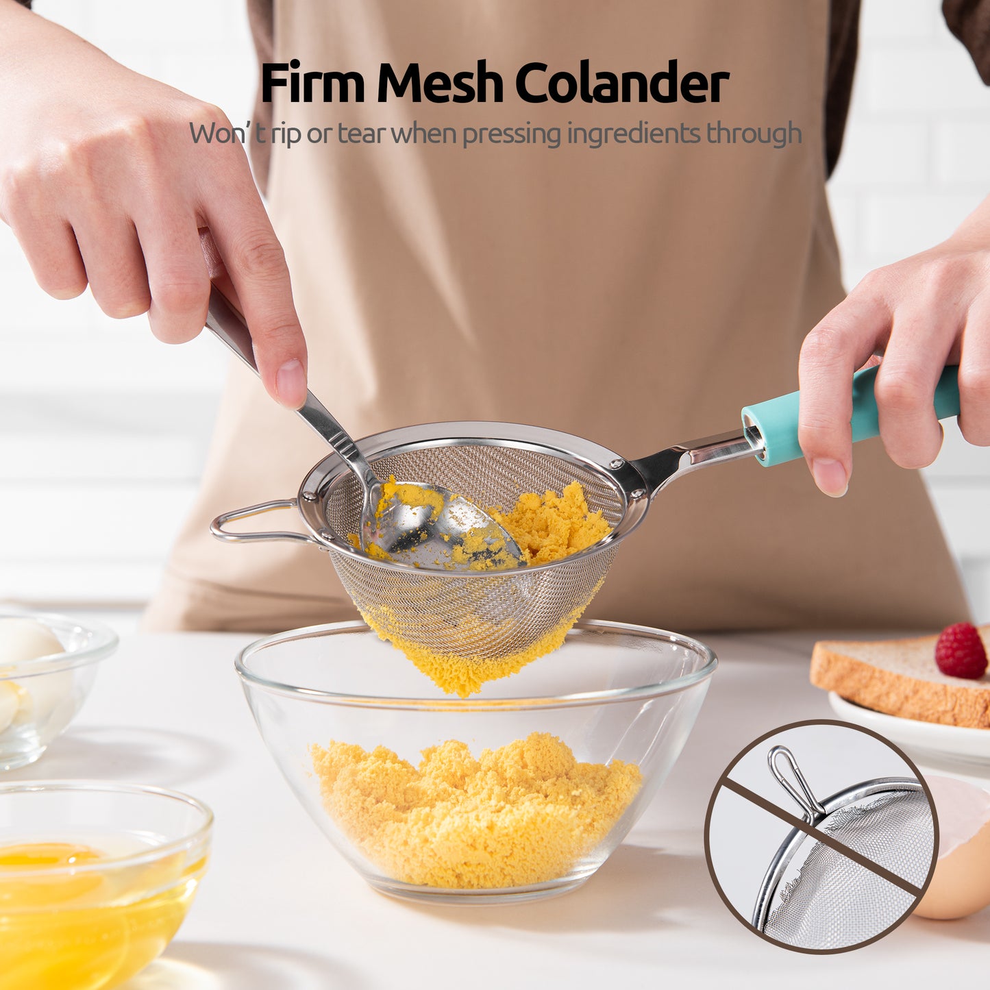 Stainless Steel Mesh Strainer with 30 Mesh Hole