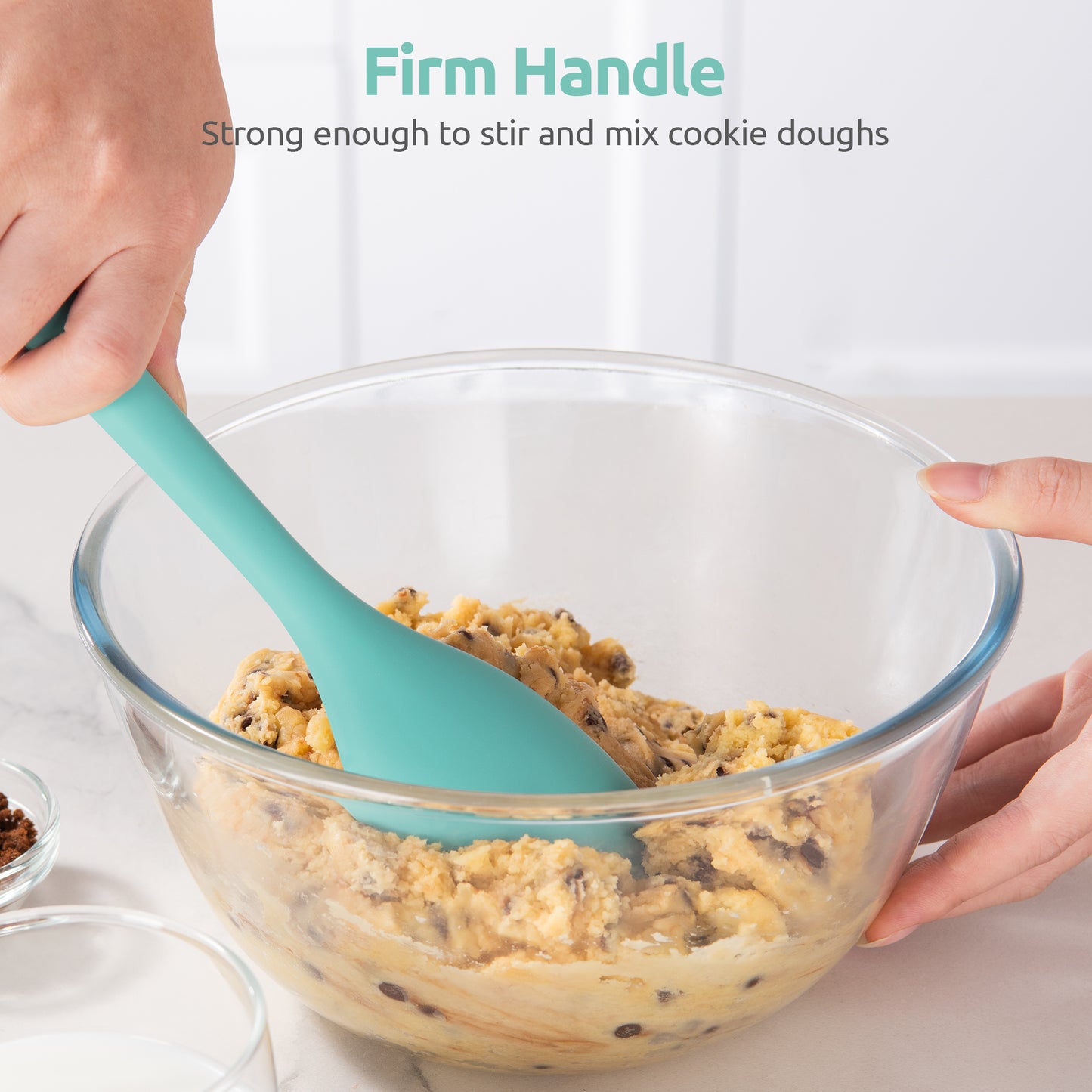 600ºF Heat Resistat Spatula Spoon: U-Taste Flexible Silicone Cooking Scoop Spoonula, Serving Mixing Scraping Food in Non-Stick Pan Cookware, Seamless Multifunctional Kitchen Utensil