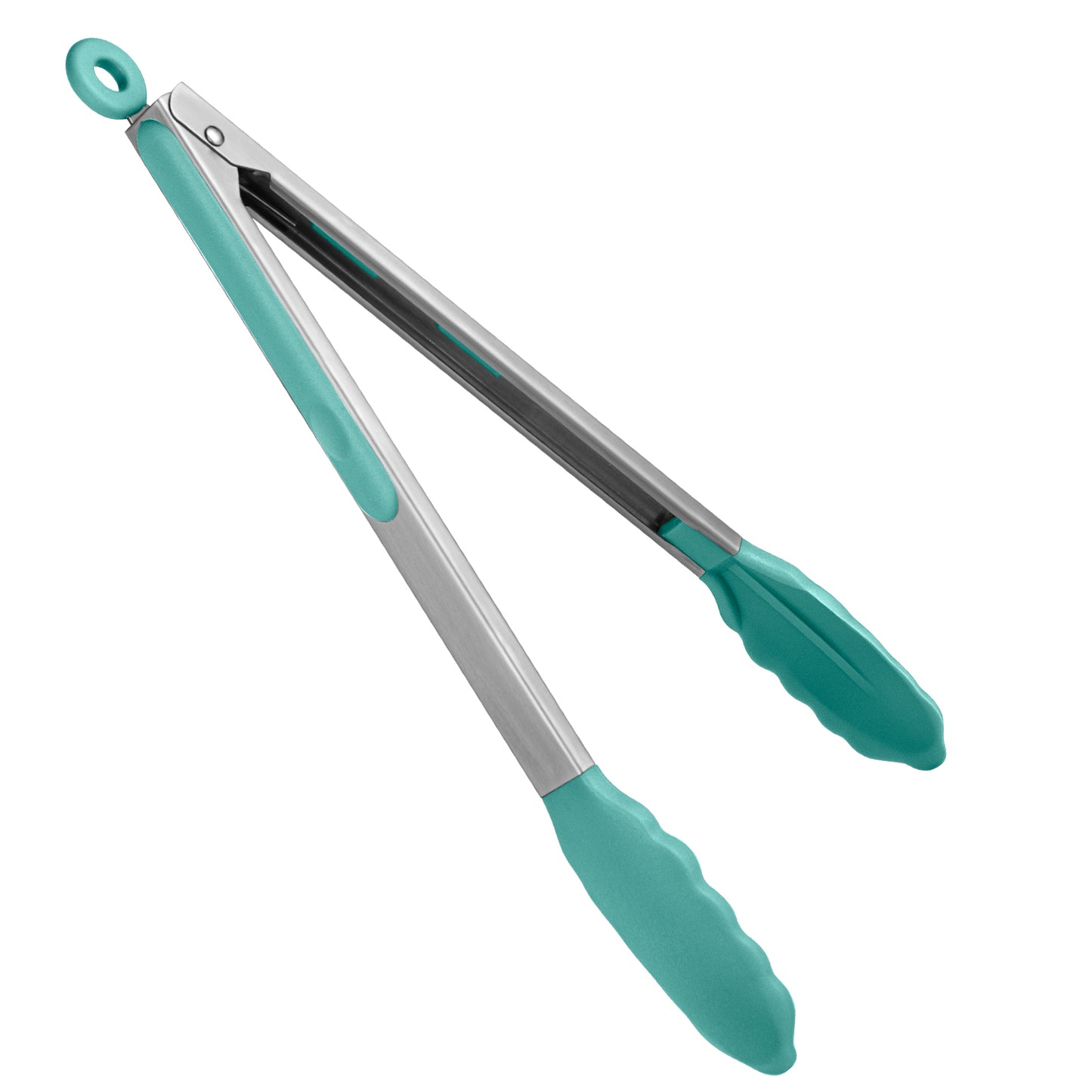 Heat Resistant Silicone Kitchen Tong: U-Taste 12 inch Large 480ºF Hot Proof Cooking Tong with Sturdy Non Stick Rubber Tips & Silicon Coated Steel Handle & Smooth Locking for Serving Grill Salad