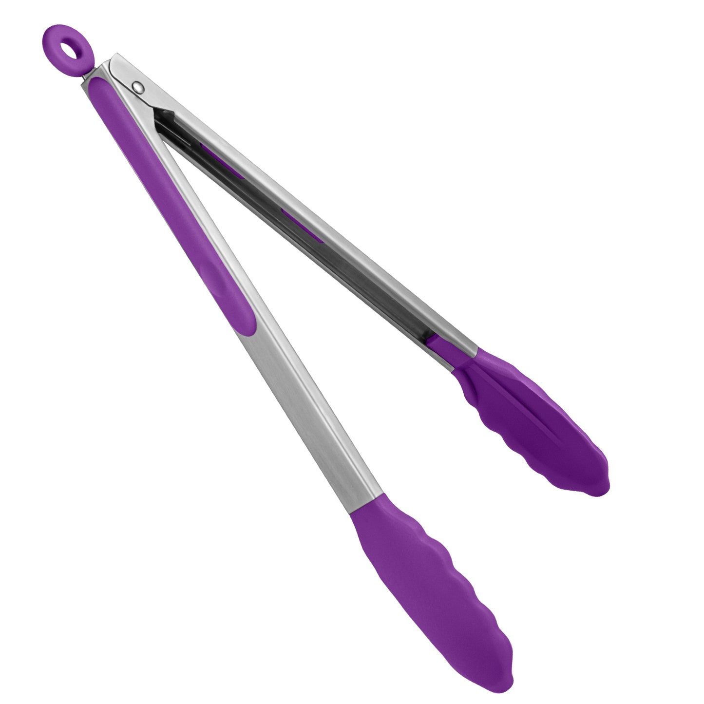 Heat Resistant Silicone Kitchen Tong: U-Taste 12 inch Large 480ºF Hot Proof Cooking Tong with Sturdy Non Stick Rubber Tips & Silicon Coated Steel Handle & Smooth Locking for Serving Grill Salad