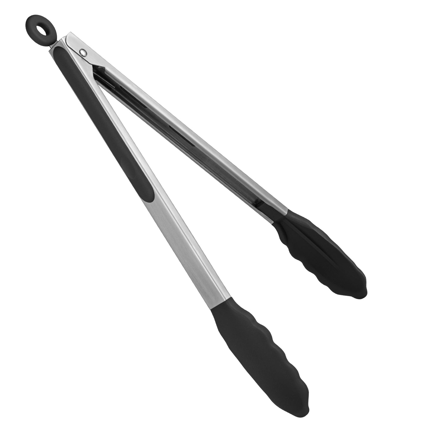 Heat Resistant Silicone Kitchen Tong: U-Taste 12 inch Large 480ºF Hot Proof Cooking Tong with Sturdy Non Stick Rubber Tips & Silicon Coated Steel Handle & Smooth Locking for Serving Grill Salad