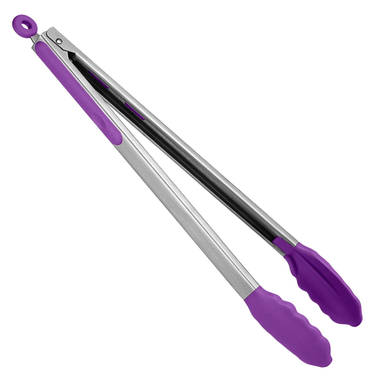 Heat Resistant Silicone Kitchen Tong: U-Taste 12 inch Large 480ºF Hot Proof Cooking Tong with Sturdy Non Stick Rubber Tips & Silicon Coated Steel Handle & Smooth Locking for Serving Grill Salad