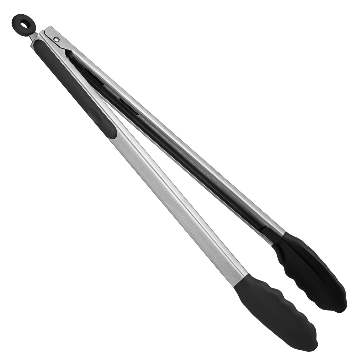 Heat Resistant Silicone Kitchen Tong: U-Taste 12 inch Large 480ºF Hot Proof Cooking Tong with Sturdy Non Stick Rubber Tips & Silicon Coated Steel Handle & Smooth Locking for Serving Grill Salad