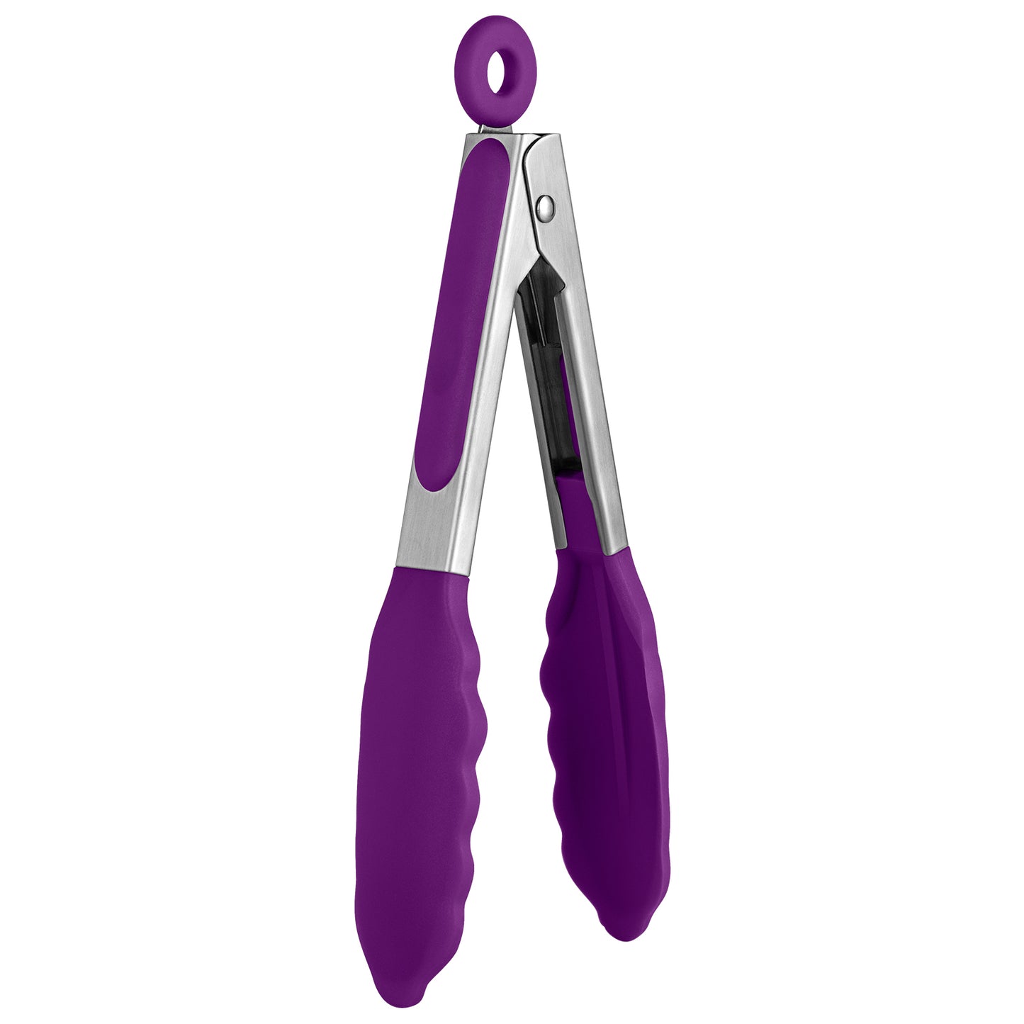 Heat Resistant Silicone Kitchen Tong: U-Taste 12 inch Large 480ºF Hot Proof Cooking Tong with Sturdy Non Stick Rubber Tips & Silicon Coated Steel Handle & Smooth Locking for Serving Grill Salad