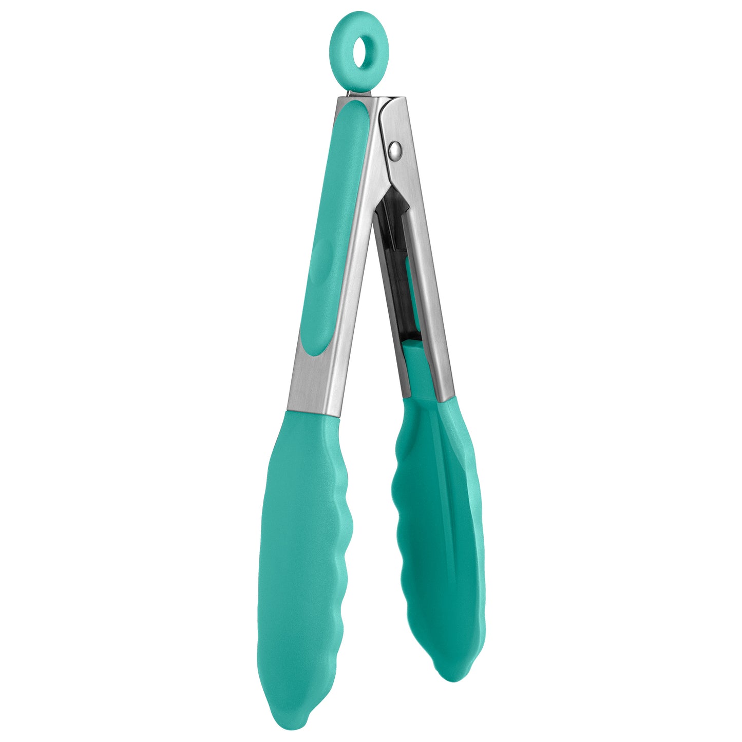 Heat Resistant Silicone Kitchen Tong: U-Taste 12 inch Large 480ºF Hot Proof Cooking Tong with Sturdy Non Stick Rubber Tips & Silicon Coated Steel Handle & Smooth Locking for Serving Grill Salad