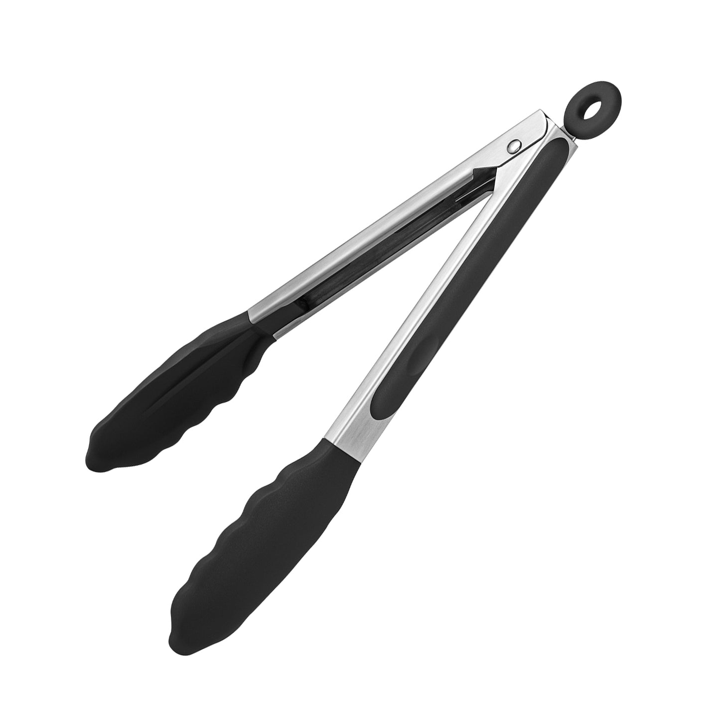 Heat Resistant Silicone Kitchen Tong: U-Taste 12 inch Large 480ºF Hot Proof Cooking Tong with Sturdy Non Stick Rubber Tips & Silicon Coated Steel Handle & Smooth Locking for Serving Grill Salad