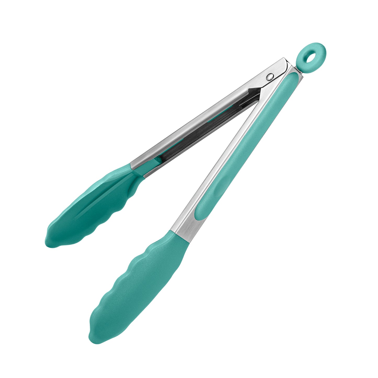 Heat Resistant Silicone Kitchen Tong: U-Taste 12 inch Large 480ºF Hot Proof Cooking Tong with Sturdy Non Stick Rubber Tips & Silicon Coated Steel Handle & Smooth Locking for Serving Grill Salad