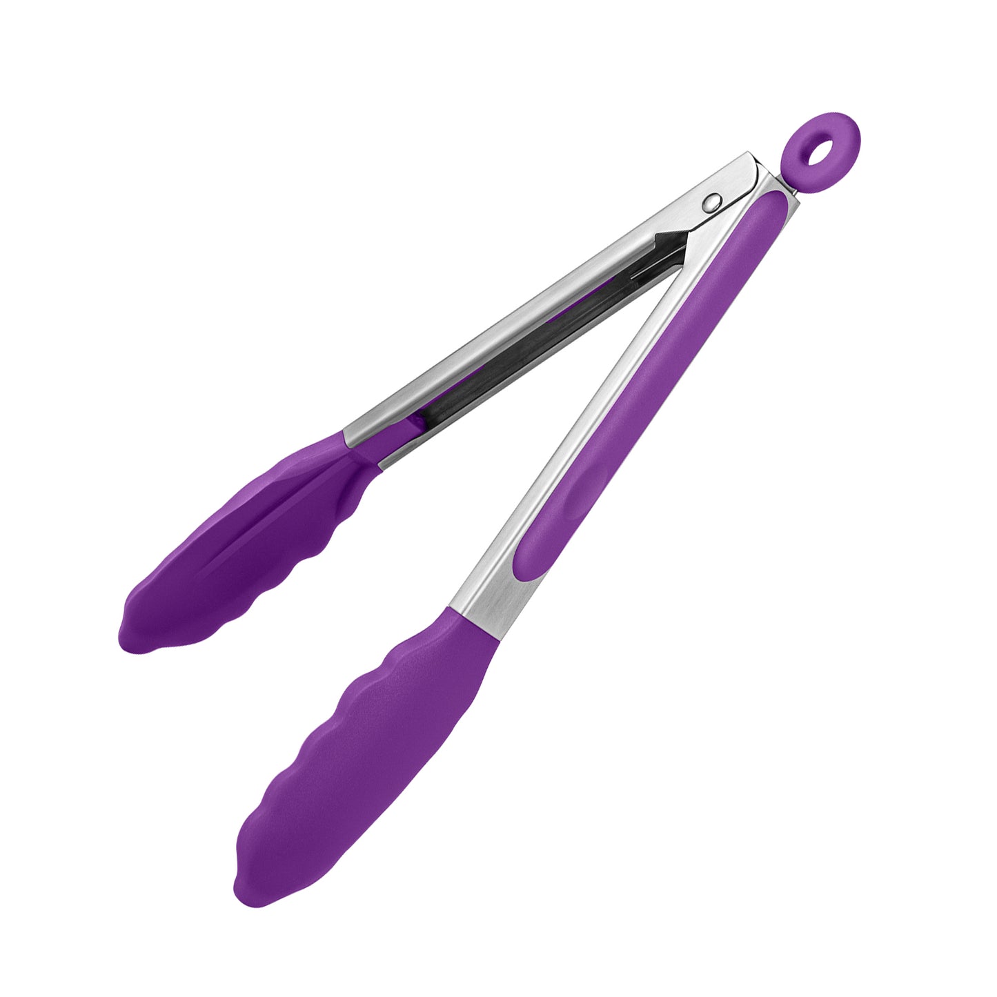 Heat Resistant Silicone Kitchen Tong: U-Taste 12 inch Large 480ºF Hot Proof Cooking Tong with Sturdy Non Stick Rubber Tips & Silicon Coated Steel Handle & Smooth Locking for Serving Grill Salad