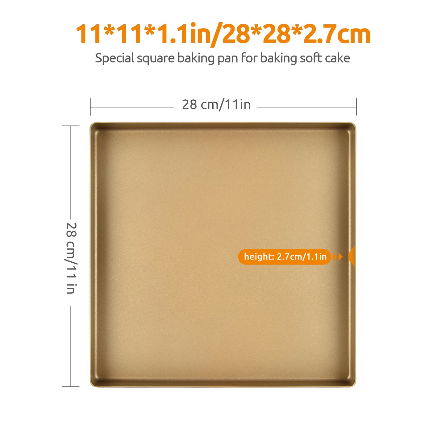 11*11 Inch Square Cake Pan