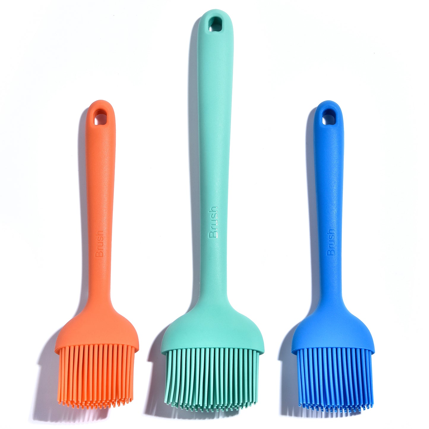 2 Small + 1 Large Angled Silicone Pastry Brush with 600ºF Heat Resistant