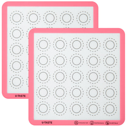 Non Stick Silicone Baking Mat, Heat Resistant, 11×11″ Square Sheets Size, Pack of 2