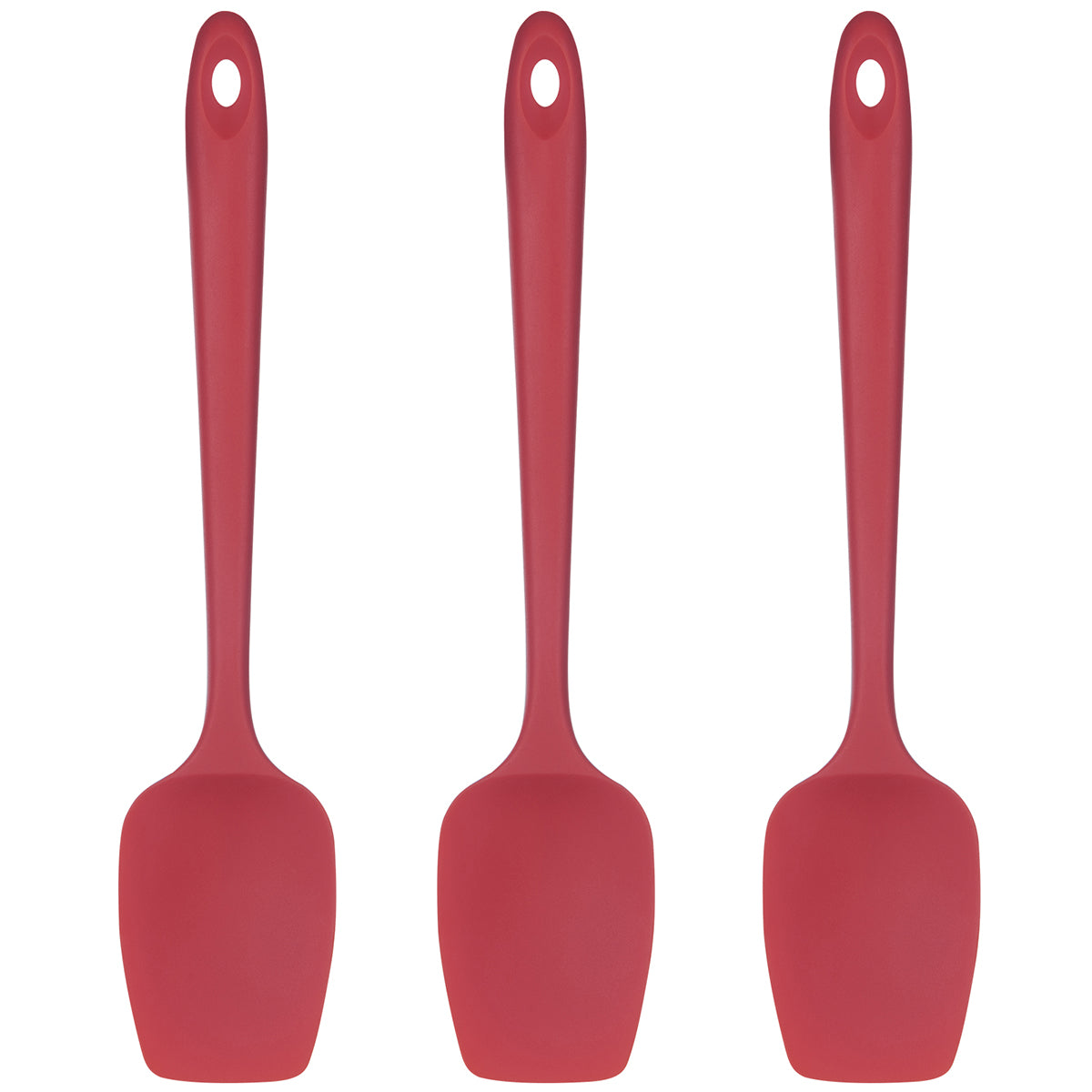 Heat Resistant Silicone Spoon Spatula Set of 3, Platinum-Cured