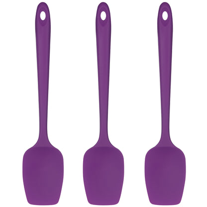 Heat Resistant Silicone Spoon Spatula Set of 3, Platinum-Cured