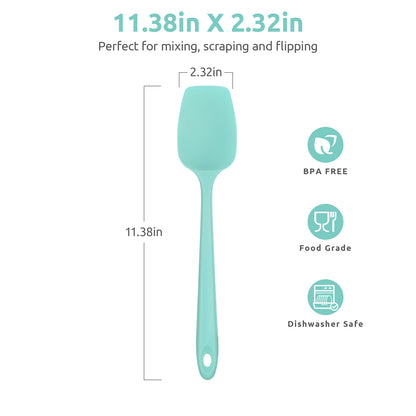 Silicone Spoon Spatula with 600ºF High Heat Resistant, Platinum-Cured