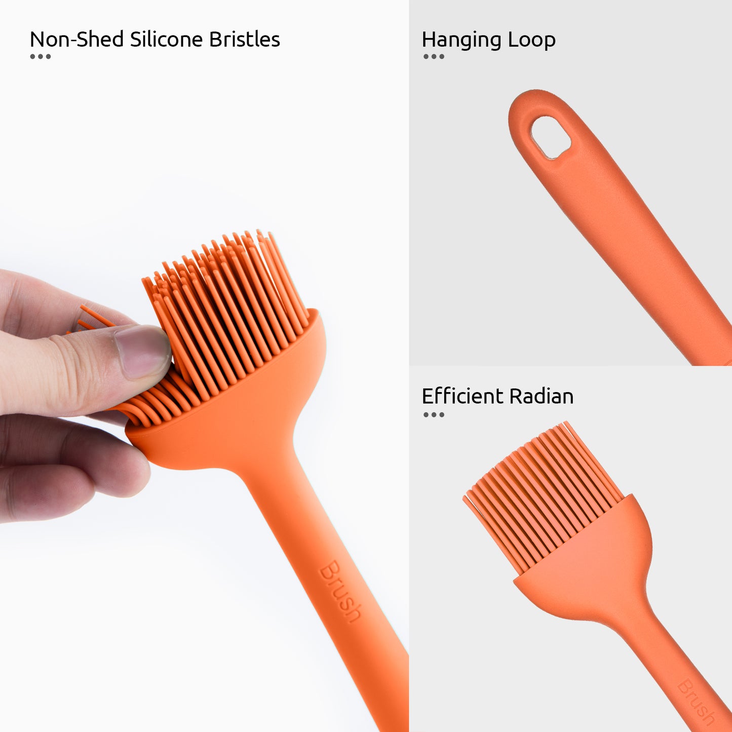 Angled Small Silicone Pastry Brush with 600ºF Heat Resistant