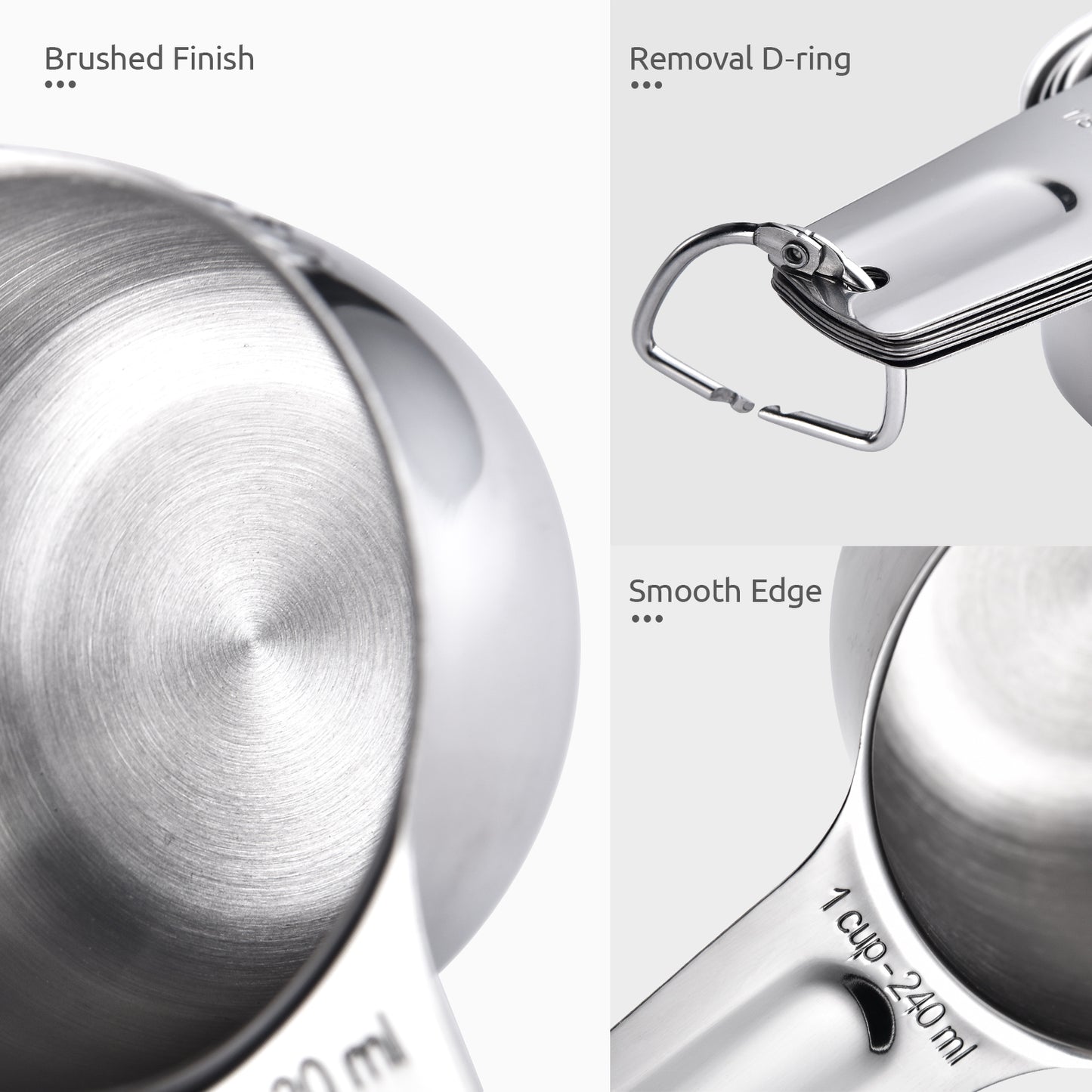 18/8 Stainless Steel Measuring Cups Set of 7