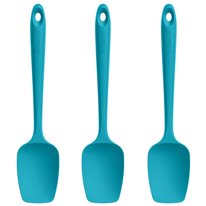 Heat Resistant Silicone Spoon Spatula Set of 3, Platinum-Cured