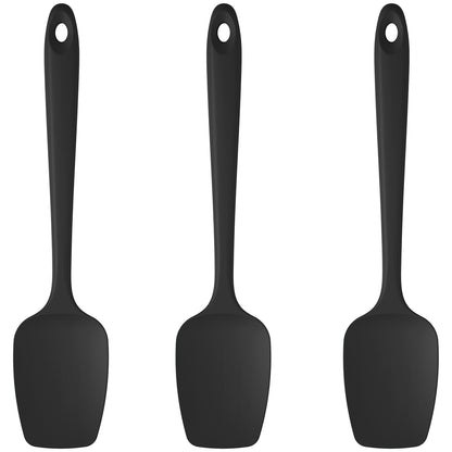 Heat Resistant Silicone Spoon Spatula Set of 3, Platinum-Cured