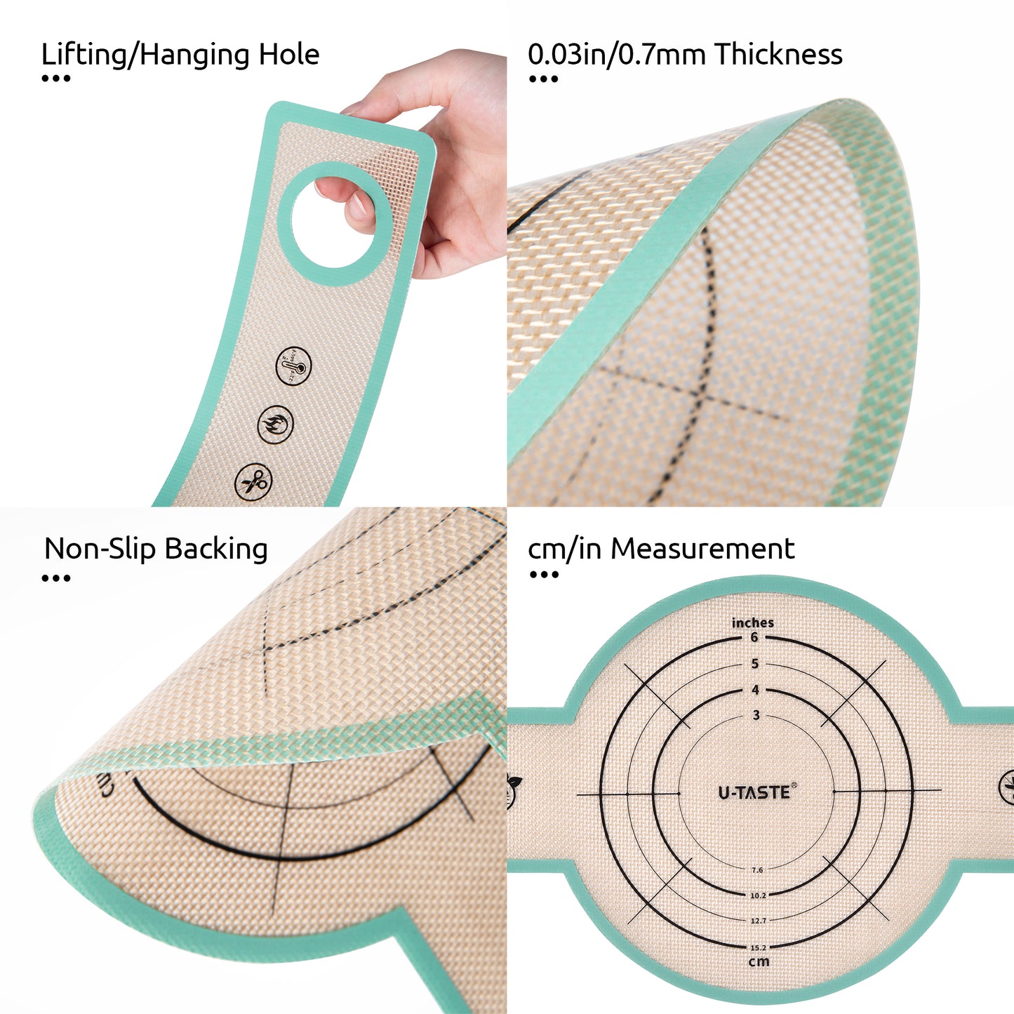 2 Pcs Silicone Bread Sling Mats