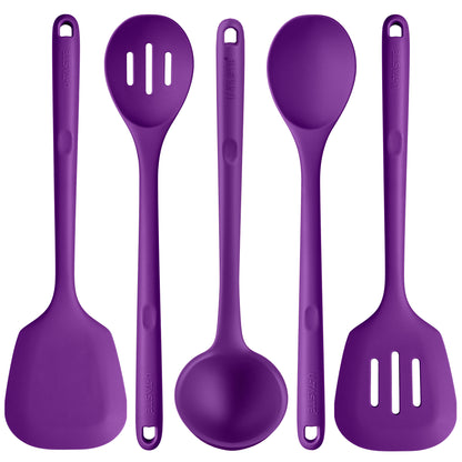 Silicone Kitchen Cooking Utensils Set with High Heat Resistant, Platinum-Cured