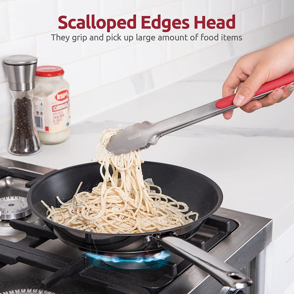 U-Taste 18/8 Stainless Steel Kitchen Tong for Cooking, Metal Tong Uten
