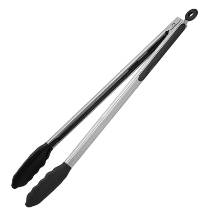 600ºF Heat Resistant Kitchen Tongs with Firm Sealed Non Stick Rubber Tips