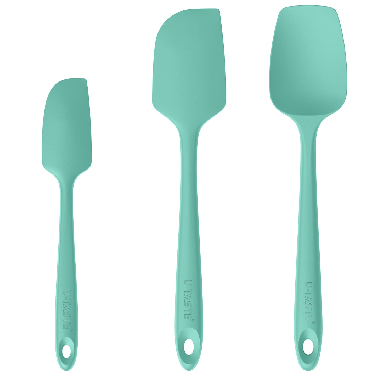 U-Taste High Heat Resistant Silicone Spatula Set of 3, Platinum-Cured