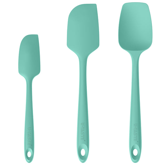 U-Taste High Heat Resistant Silicone Spatula Set of 3, Platinum-Cured