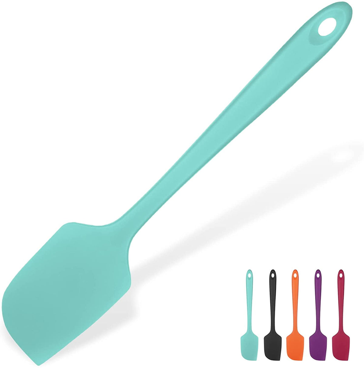 U-Taste 14in Extra Large Silicone Spatula, 600°F Heat Resistant Food Grade, Flexible Rubber Bowl Scraper for Kitchen Baking Cooking Mixing, Aqua Sky