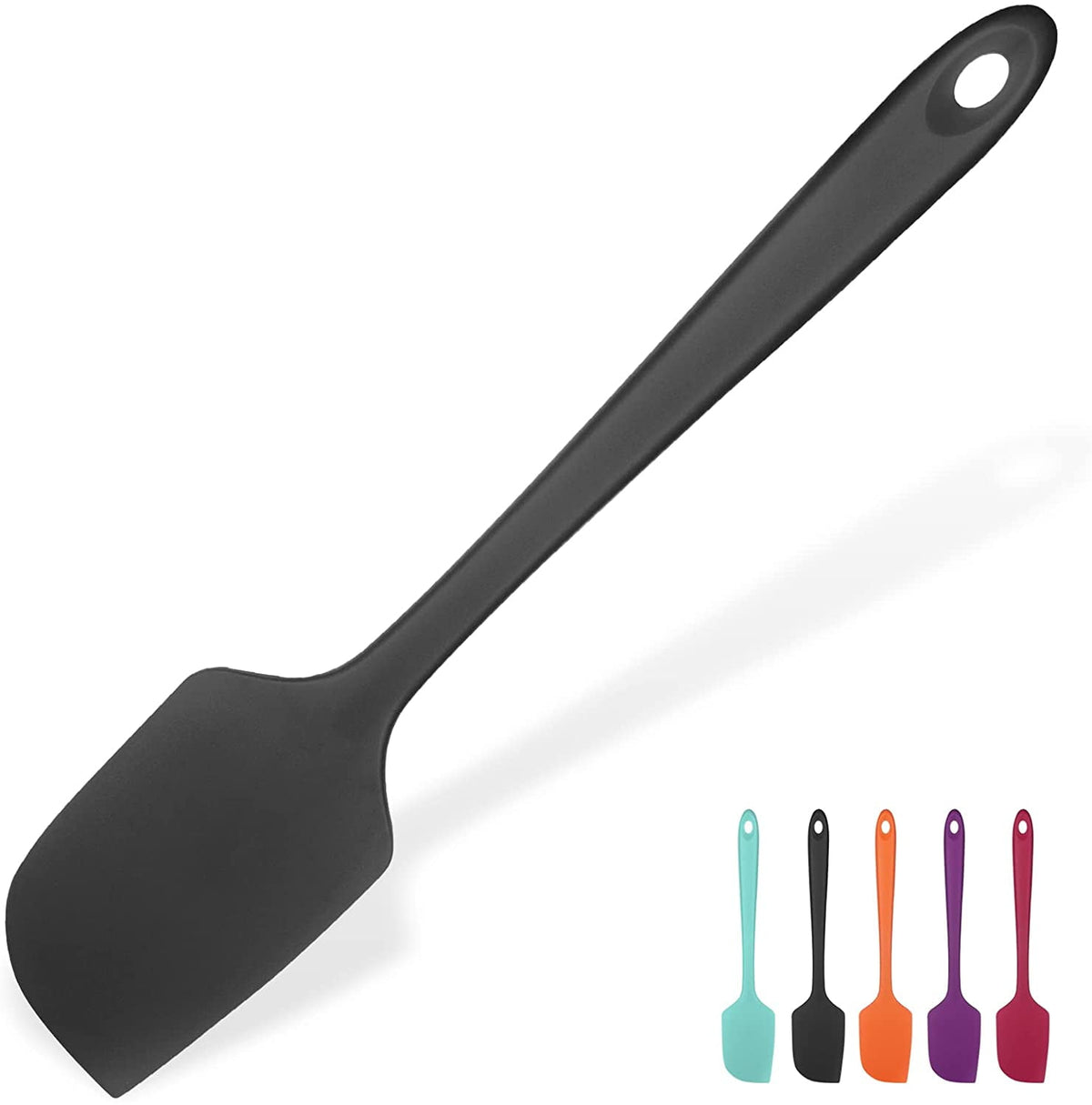 U-Taste 14in Extra Large Silicone Spatula, 600°F Heat Resistant Food Grade, Flexible Rubber Bowl Scraper for Kitchen Baking Cooking Mixing, Black