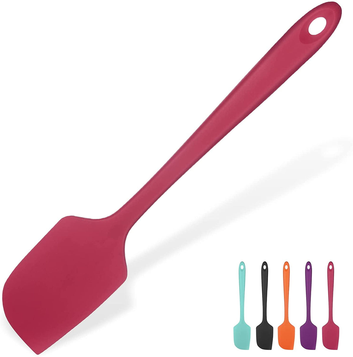 U-Taste 14in Extra Large Silicone Spatula, 600°F Heat Resistant Food Grade, Flexible Rubber Bowl Scraper for Kitchen Baking Cooking Mixing, Red