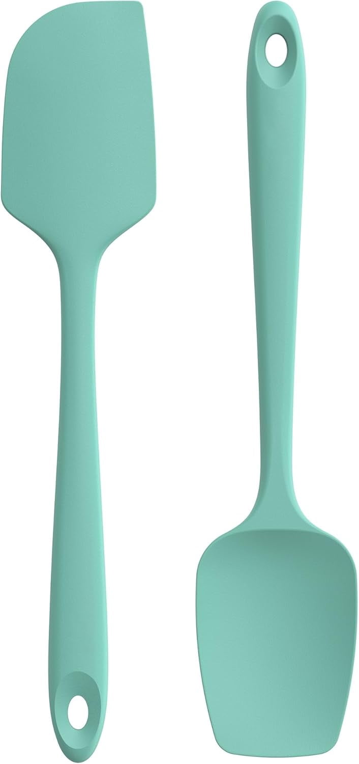 U-Taste Flat Spatula & Spoon Spatula: 11.38in 600°F Heat Resistant Sil