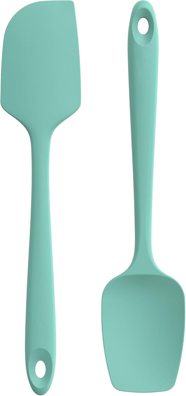 U-Taste Flat Spatula & Spoon Spatula: 11.38in 600°F Heat Resistant Sil