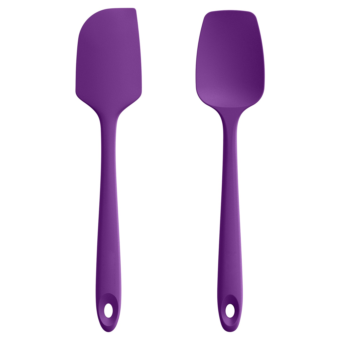 U-Taste Flat Spatula & Spoon Spatula: 11.38in 600ºF Heat Resistant Silicone Bowl Scraper, Flexible Rubber Kitchen Cooking Mixing Utensil with Upgraded Non-Stick Surface