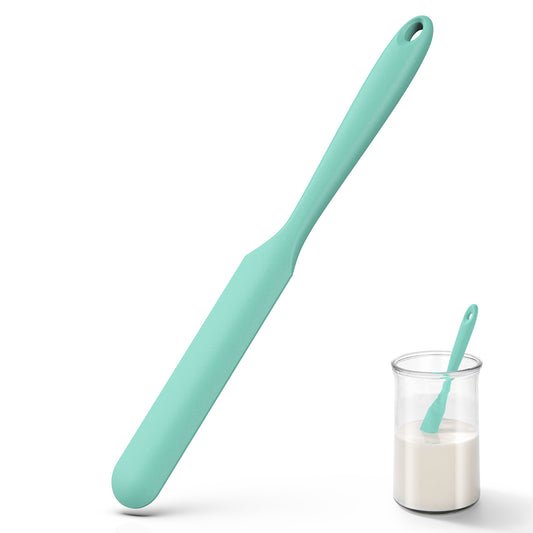 U-Taste Skinny Silicone Jar Spatula: 600ºF Heat-Resistant Food-Grade 10in Long Narrow Sourdough Stirring Stick, Seamless Flexible Peanut Butter Spreader for Scraping Icing Bread Cream, Jam