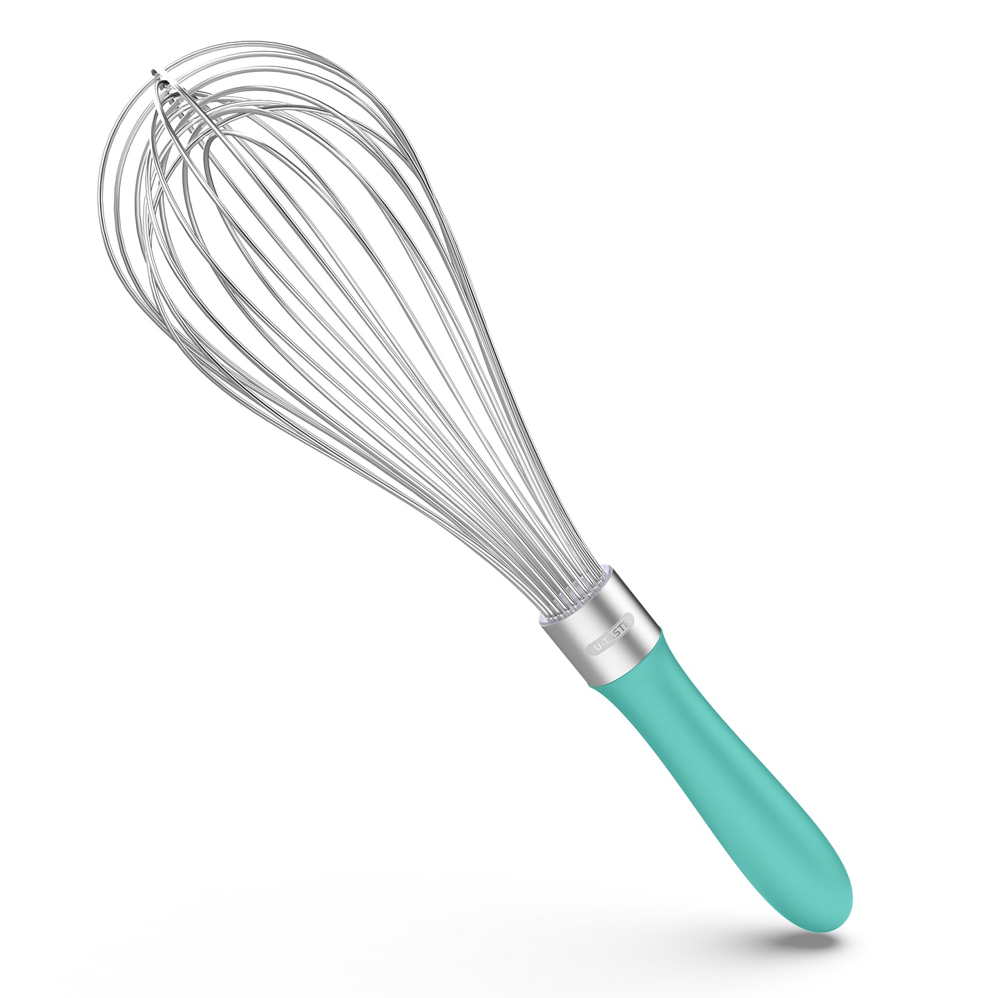 U-Taste Balloon Whisk for Cooking: 18/10 Stainless Steel Kitchen Wire Whisk, Medium Heavy Duty Egg Beater, Manual Baking Mixing Tool with 8 High Flex Wires for Stirring, Blending Sauce