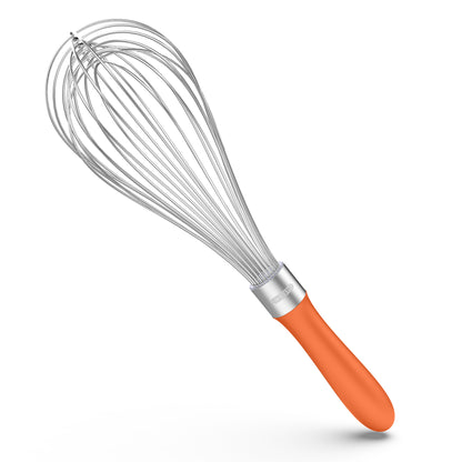 U-Taste Balloon Whisk for Cooking: 18/10 Stainless Steel Kitchen Wire Whisk, Medium Heavy Duty Egg Beater, Manual Baking Mixing Tool with 8 High Flex Wires for Stirring, Blending Sauce