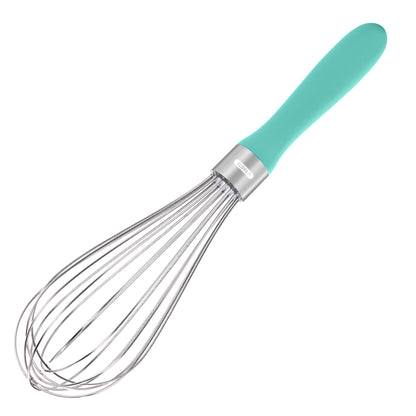 U-Taste Balloon Whisk for Cooking: 18/10 Stainless Steel Kitchen Wire Whisk, Medium Heavy Duty Egg Beater, Manual Baking Mixing Tool with 8 High Flex Wires for Stirring, Blending Sauce