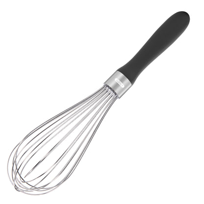 U-Taste Balloon Whisk for Cooking: 18/10 Stainless Steel Kitchen Wire Whisk, Medium Heavy Duty Egg Beater, Manual Baking Mixing Tool with 8 High Flex Wires for Stirring, Blending Sauce