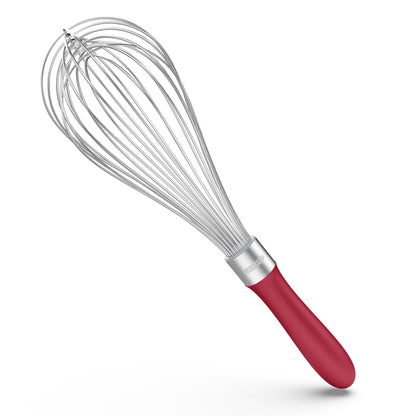 U-Taste Balloon Whisk for Cooking: 18/10 Stainless Steel Kitchen Wire Whisk, Medium Heavy Duty Egg Beater, Manual Baking Mixing Tool with 8 High Flex Wires for Stirring, Blending Sauce