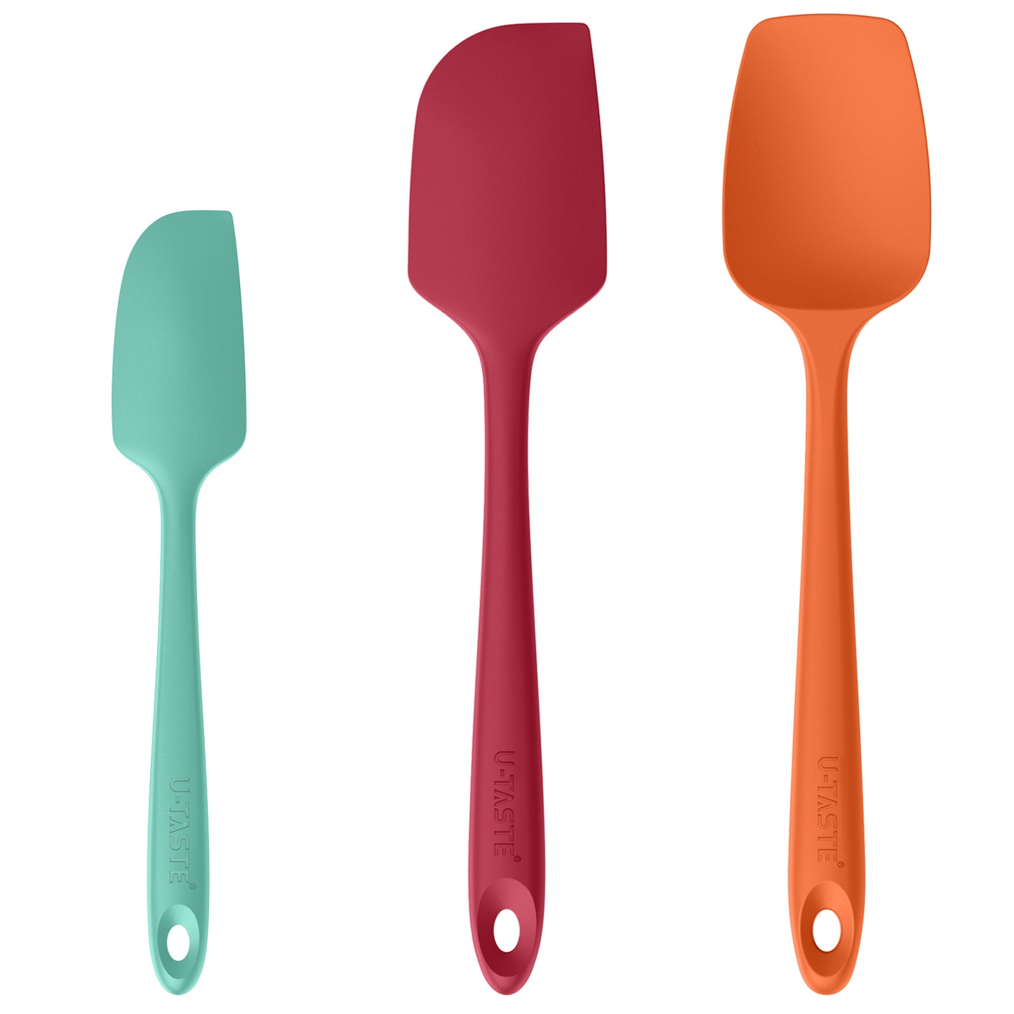 U-Taste High Heat Resistant Silicone Spatula Set of 3, Platinum-Cured