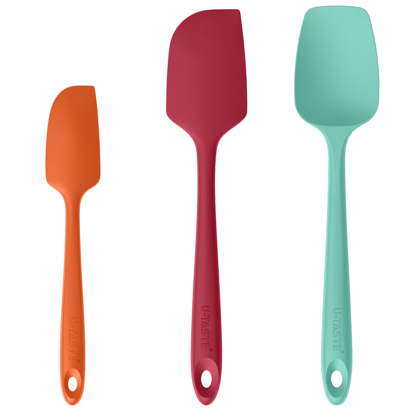 U-Taste High Heat Resistant Silicone Spatula Set of 3, Platinum-Cured