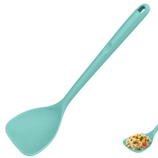 U-Taste 600ºF Heat Resistant Wok Spatula: 13.76" Long, 3.63" Wide Silicone Cooking Utensils with Flexible Edge & Sturdy Core, for Kitchen Stir Fry, Serving, Scoop, Non-Stick Pan, Cast Iron