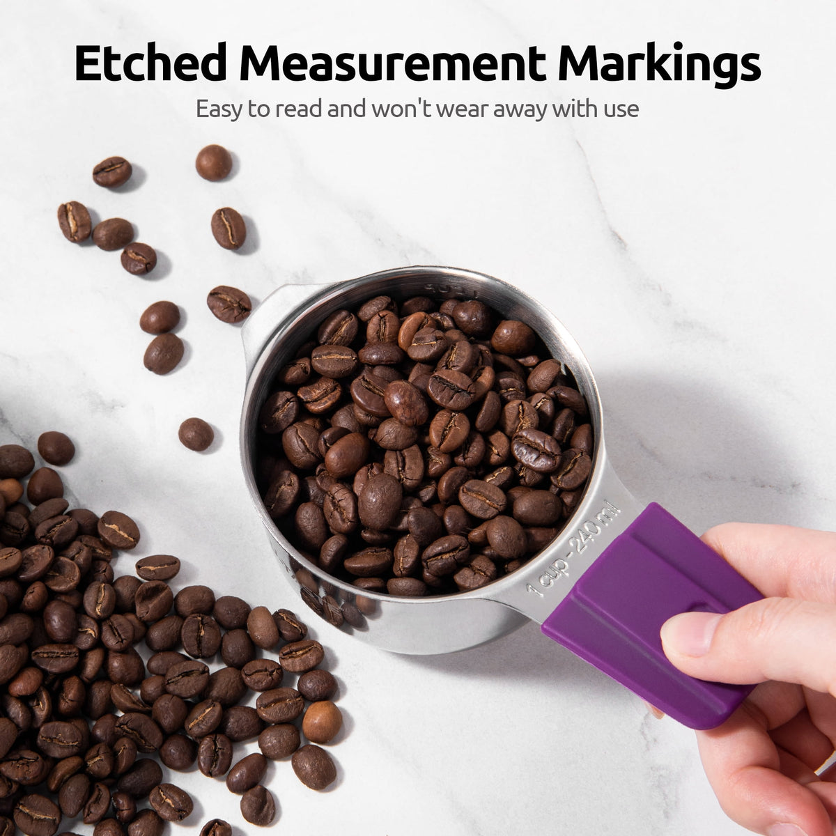 U-Taste 18/8 Stainless Steel Magnetic Measuring Cups and Spoons Set: 13-Piece Metal Stackable Kitchen Measure Set for Baking Cooking, Multicolor